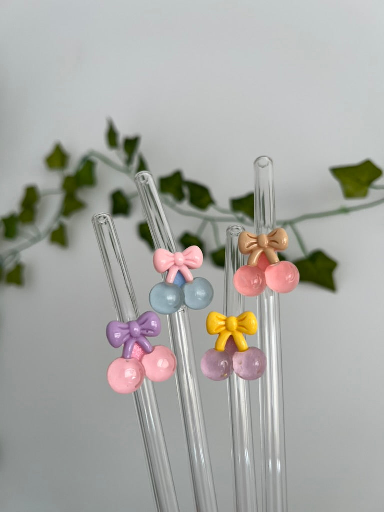 Glass Cherry Straws