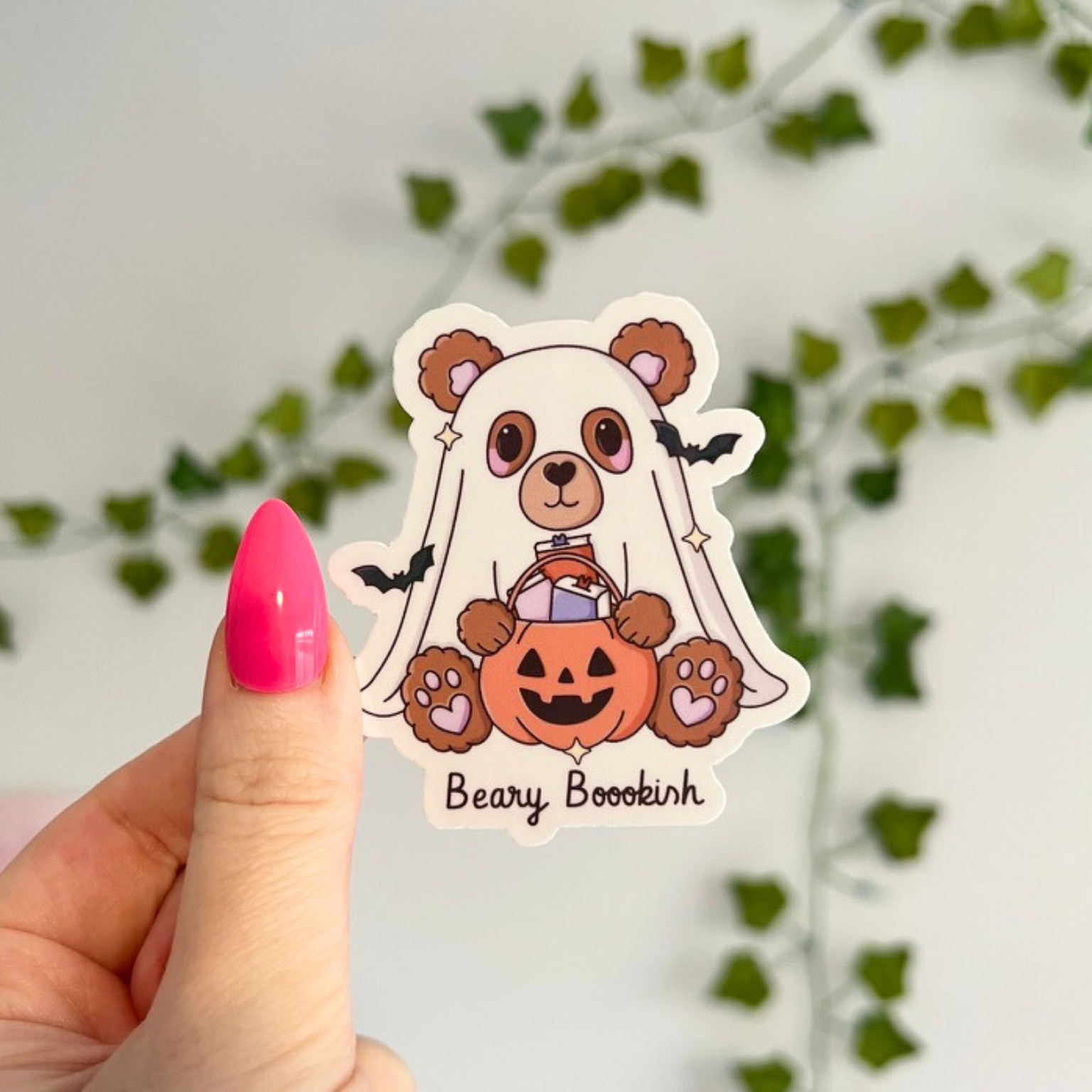 Beary Bookish Sticker