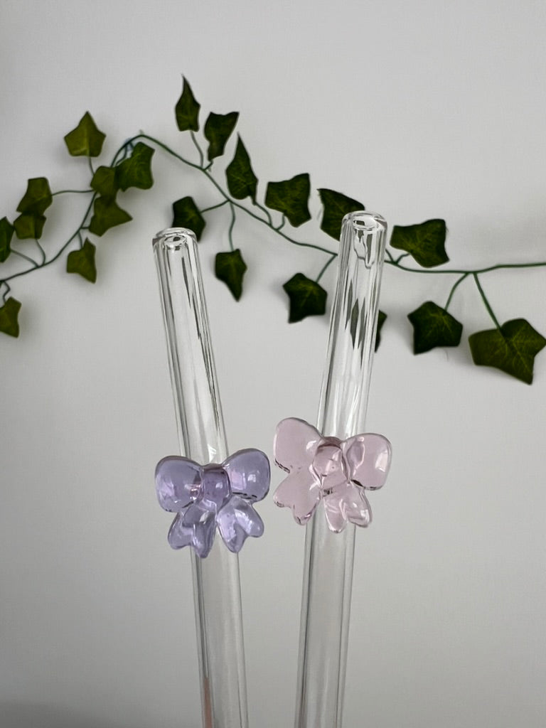 Glass Bow Straws