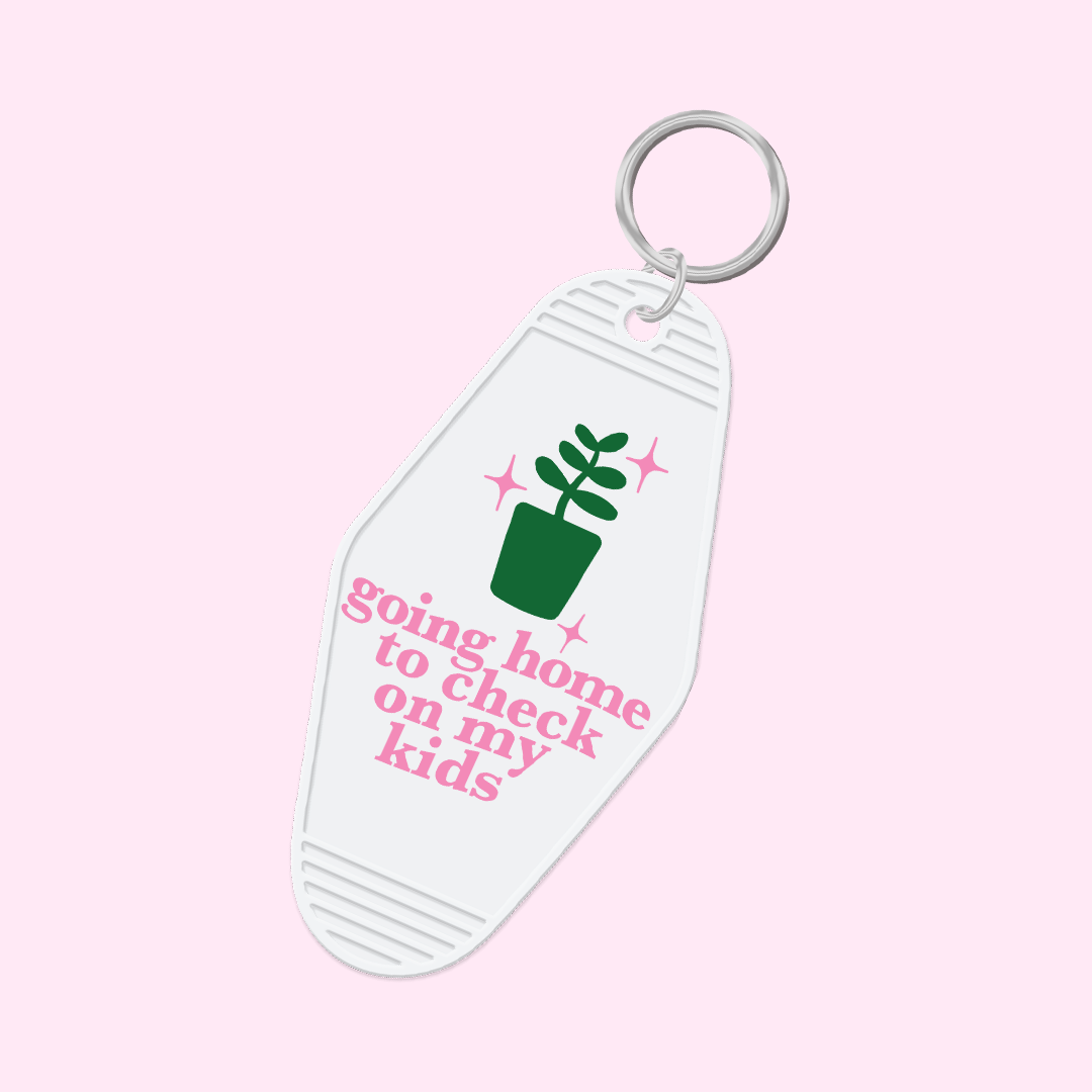 Going Home To Check On My Kids Keychain