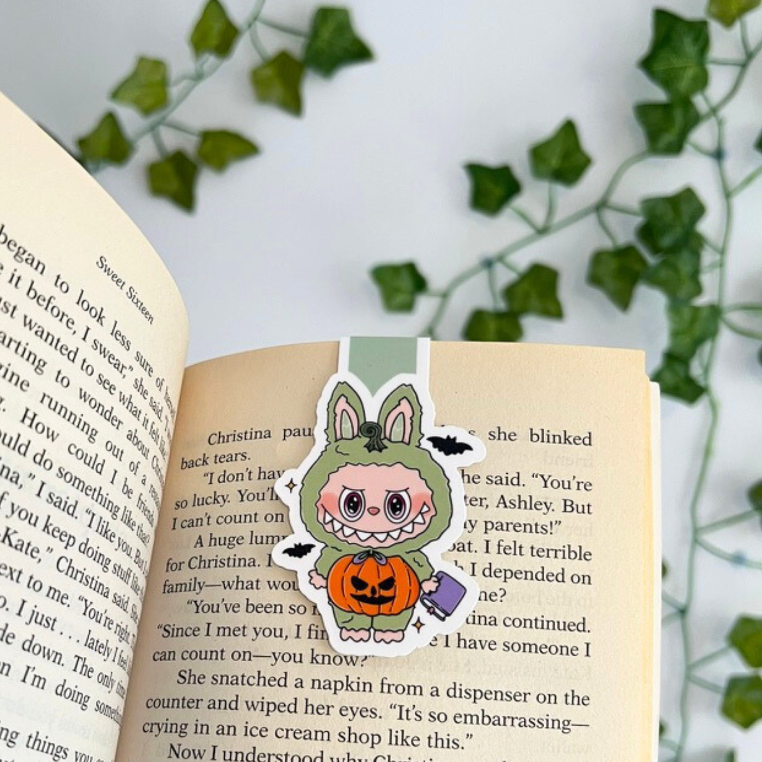 Labubu Pumpkin Magnetic Bookmark
