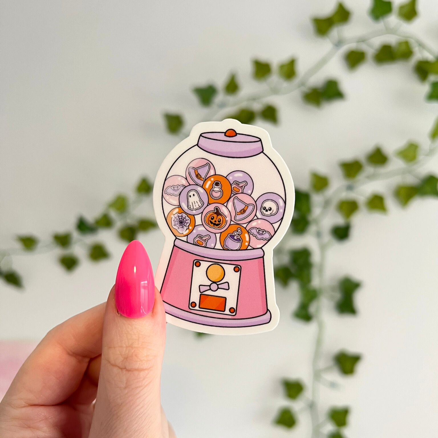 Halloween Gumball Machine Sticker