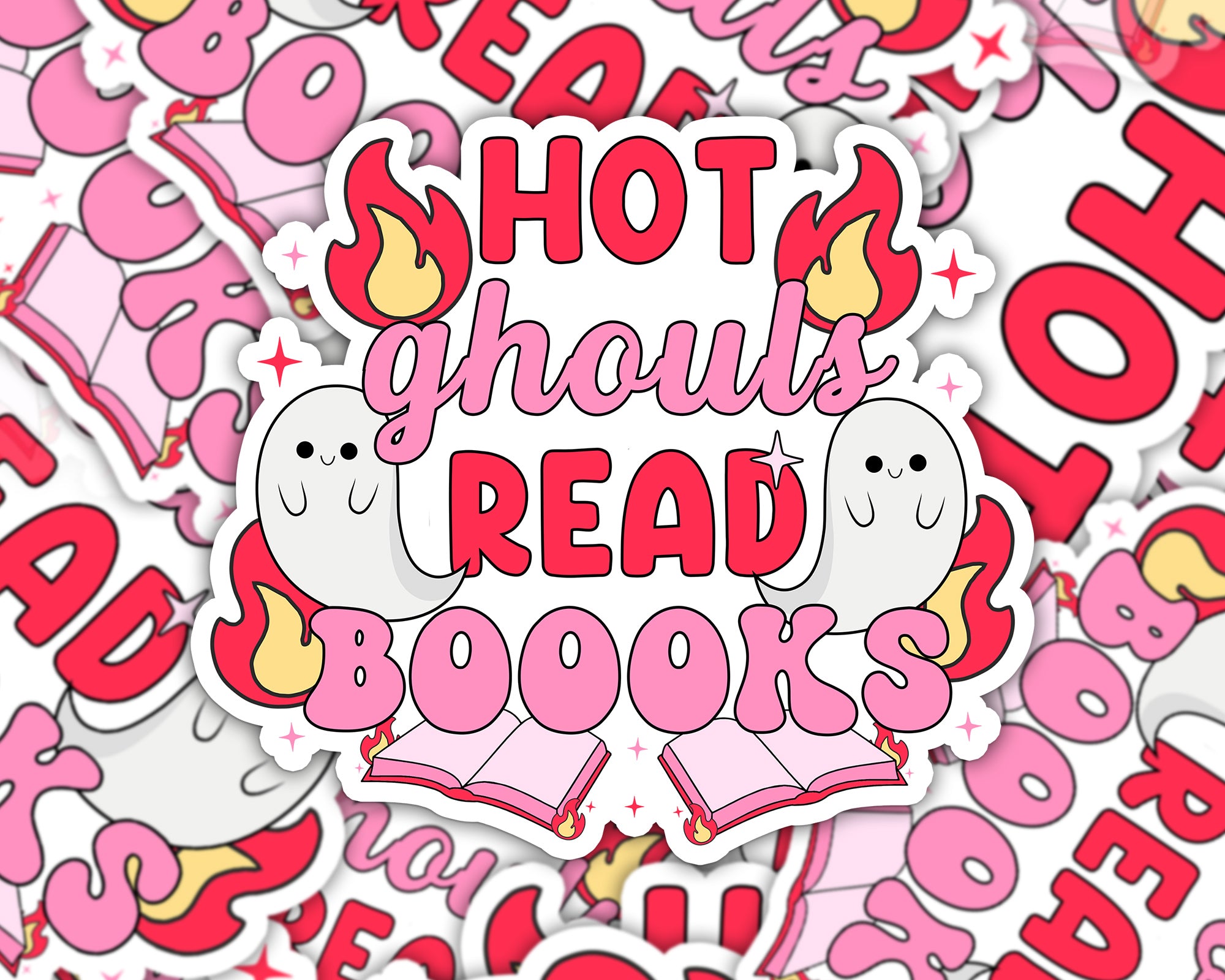 Hot Ghouls Read Books Sticker