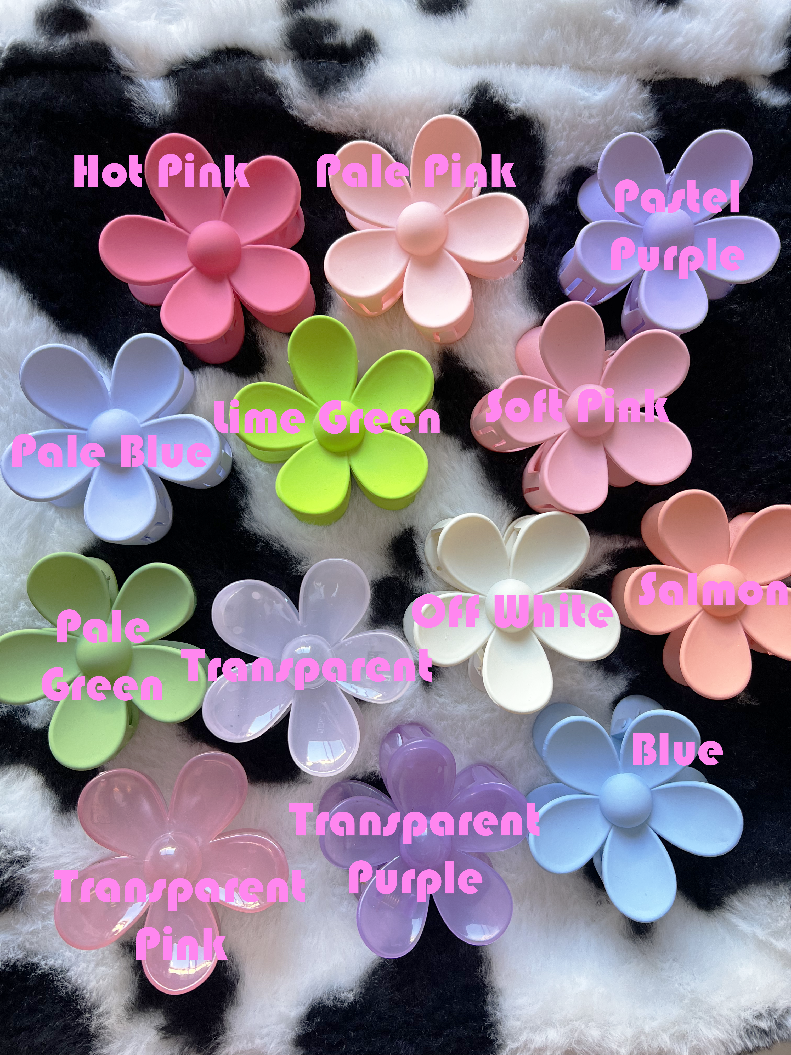 Flower Power Hair Clip Claws | NEW COLOURS