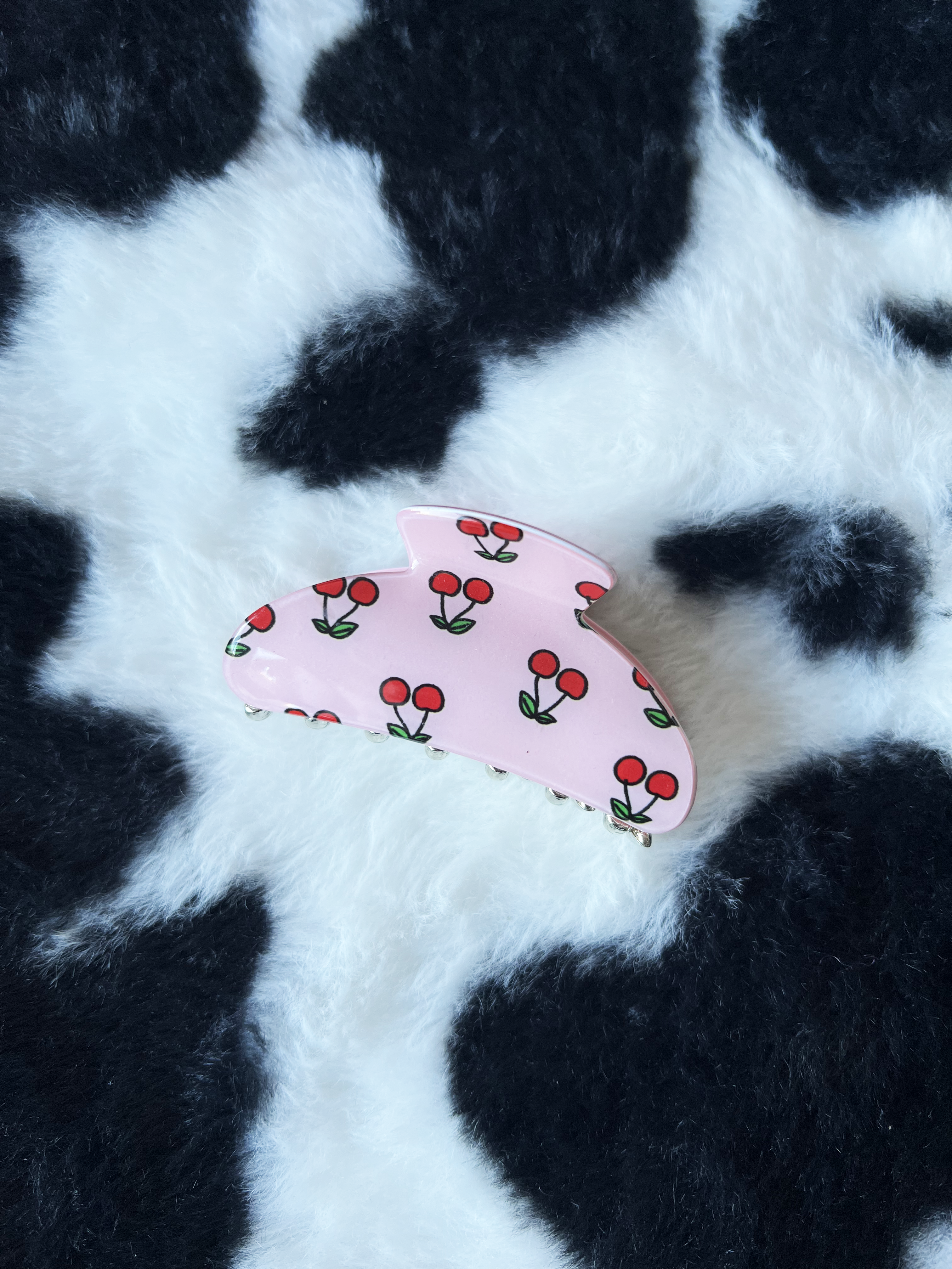 Cherry Print Hair Clip Claw