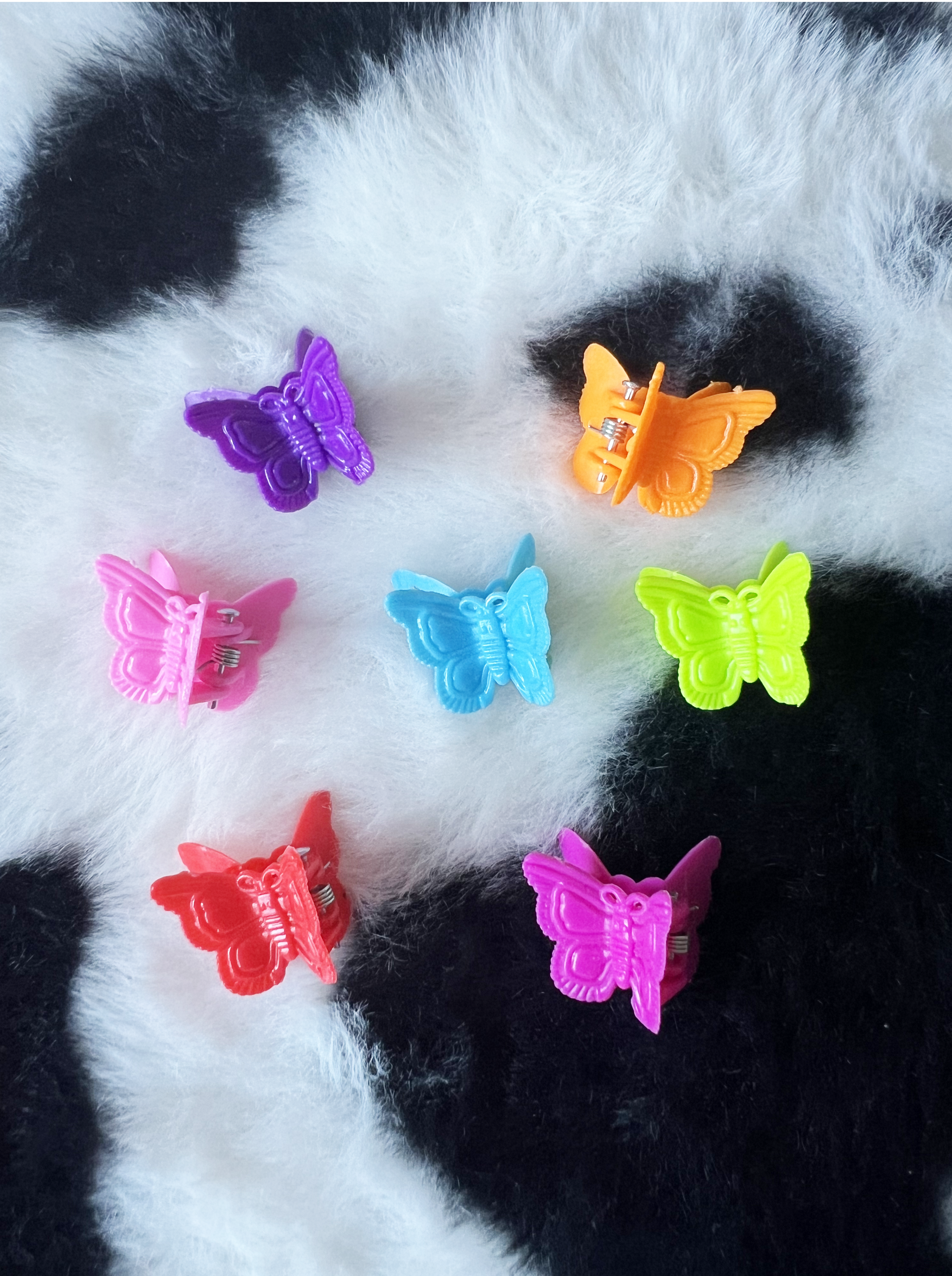 12pc Mini Butterfly Clips | 8 Colours