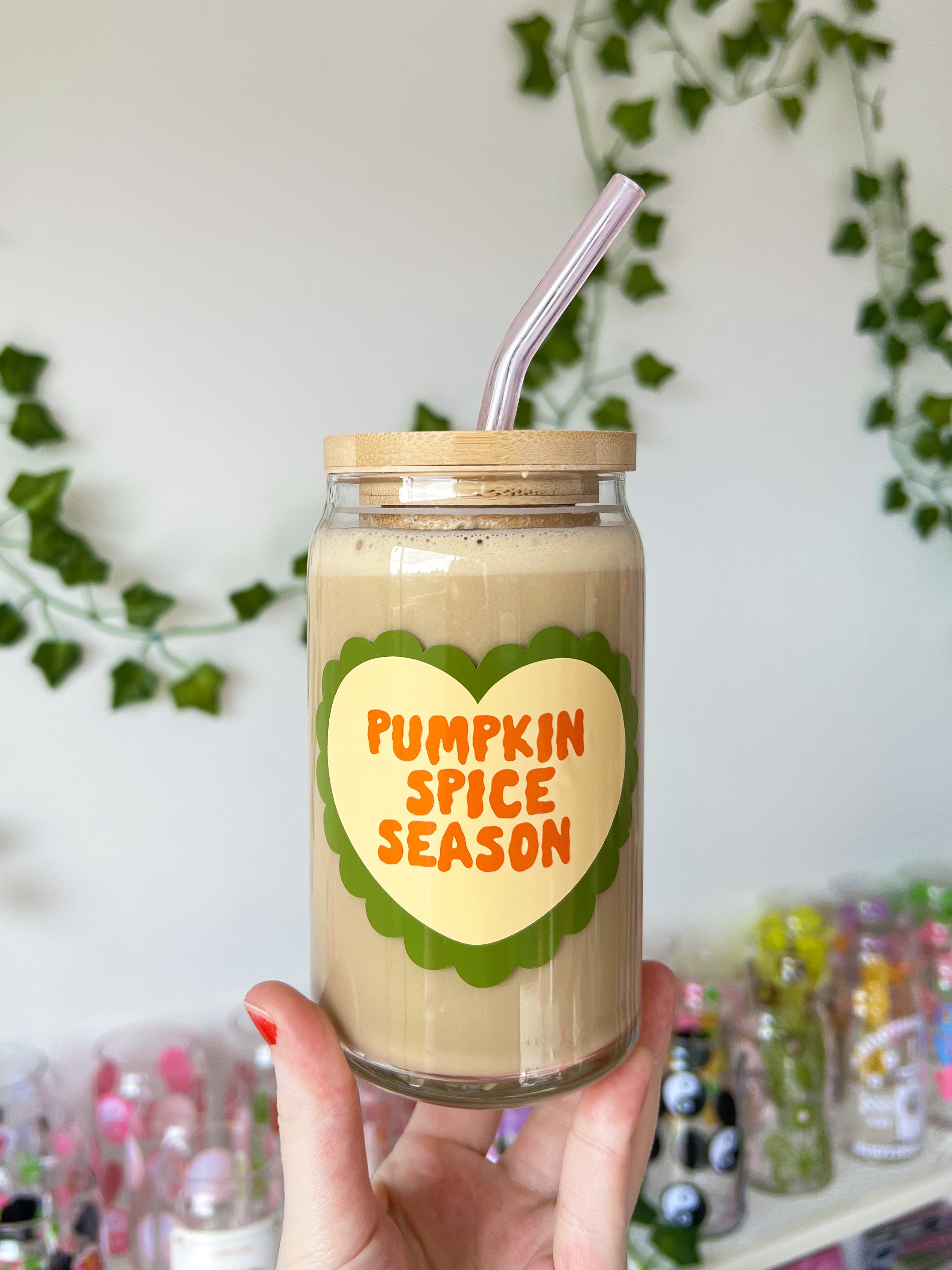 Pumpkin Spice Season Glass Can