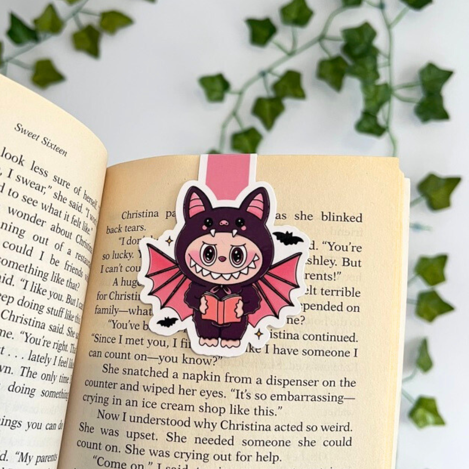 Labubu Bat Magnetic Bookmark