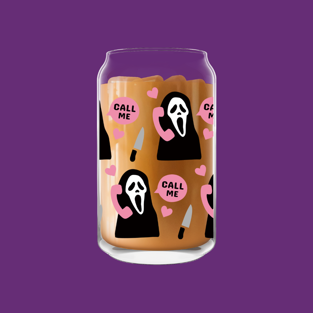 Call Me Wrap Glass Can