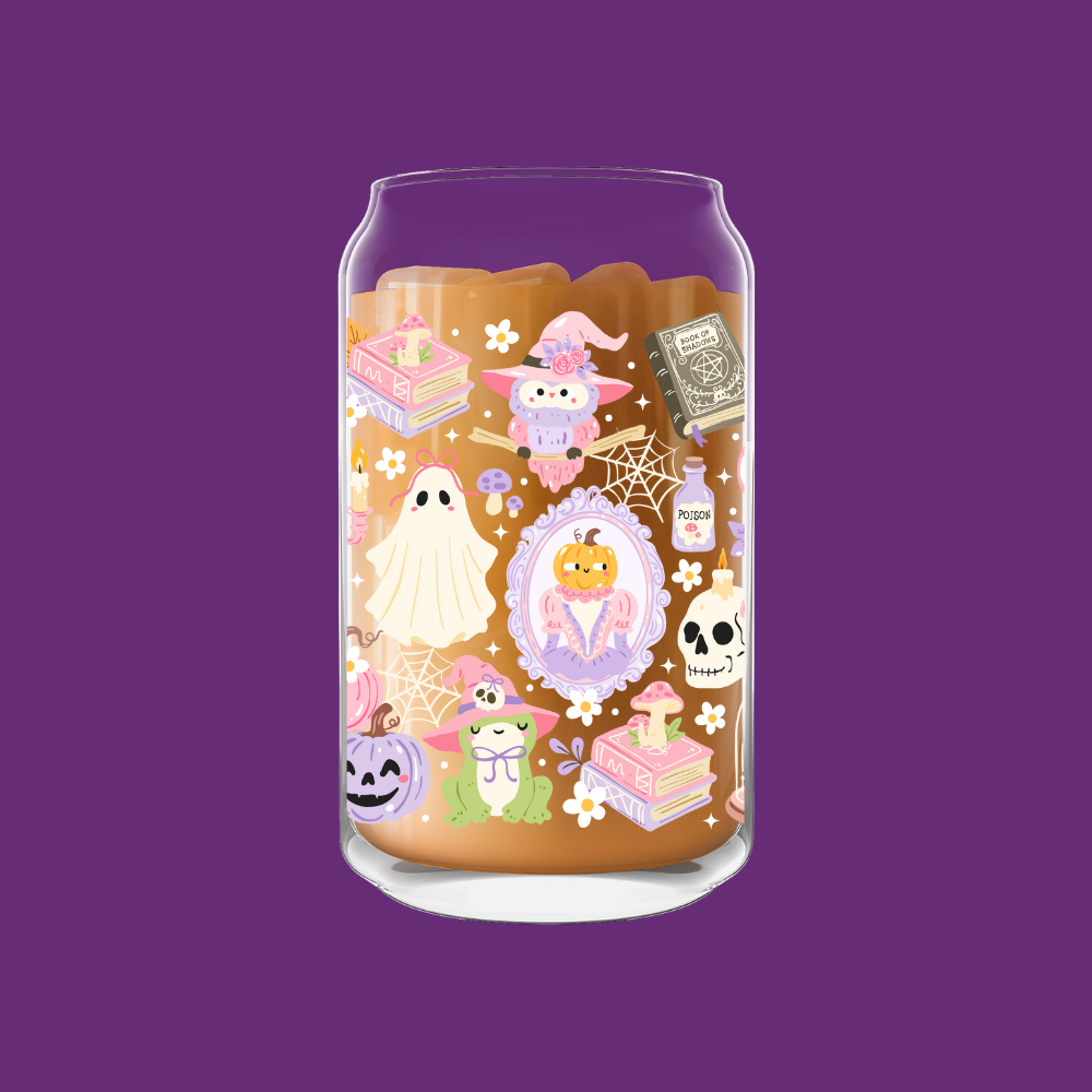 Magical Halloween Glass Can