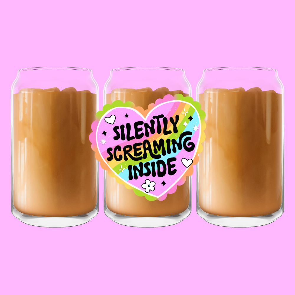 Silently Screaming Inside Glass Can
