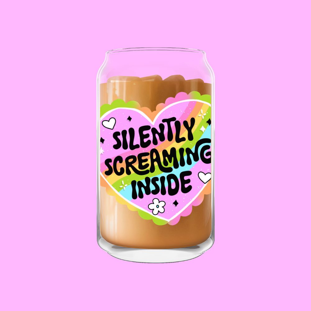 Silently Screaming Inside Glass Can