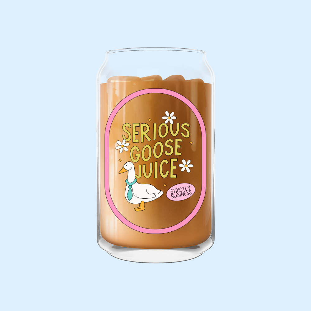 Serious Goose Juice Glass Can