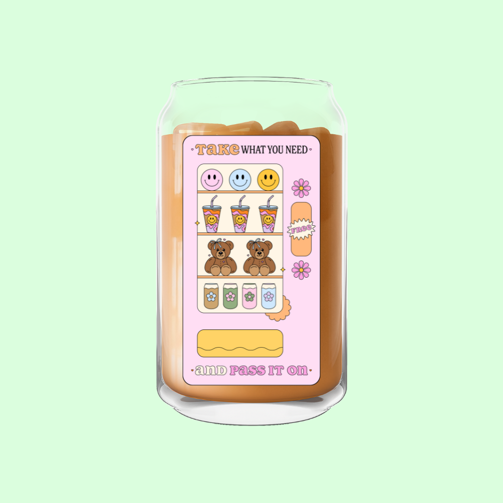 Coquette Vending Machine Glass Can