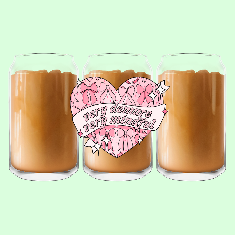 Very Demure, Very Mindful Glass Can