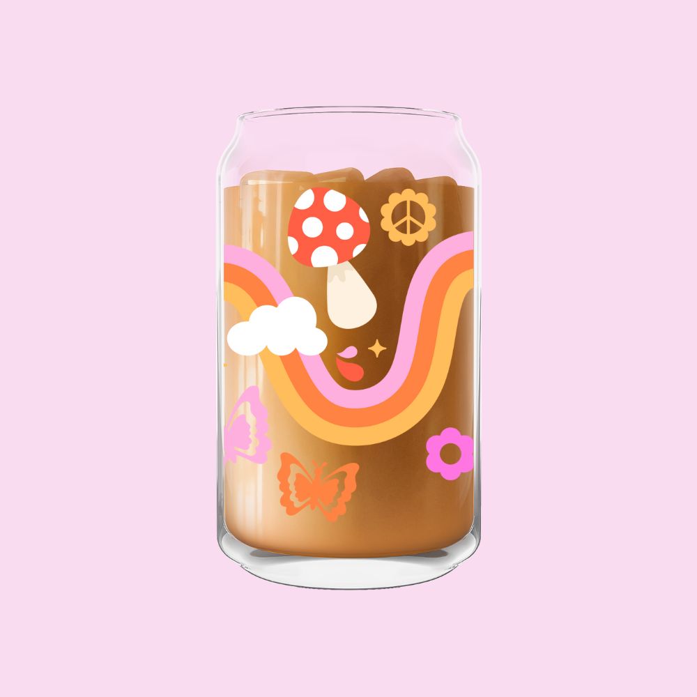 Over The Rainbow Glass Can