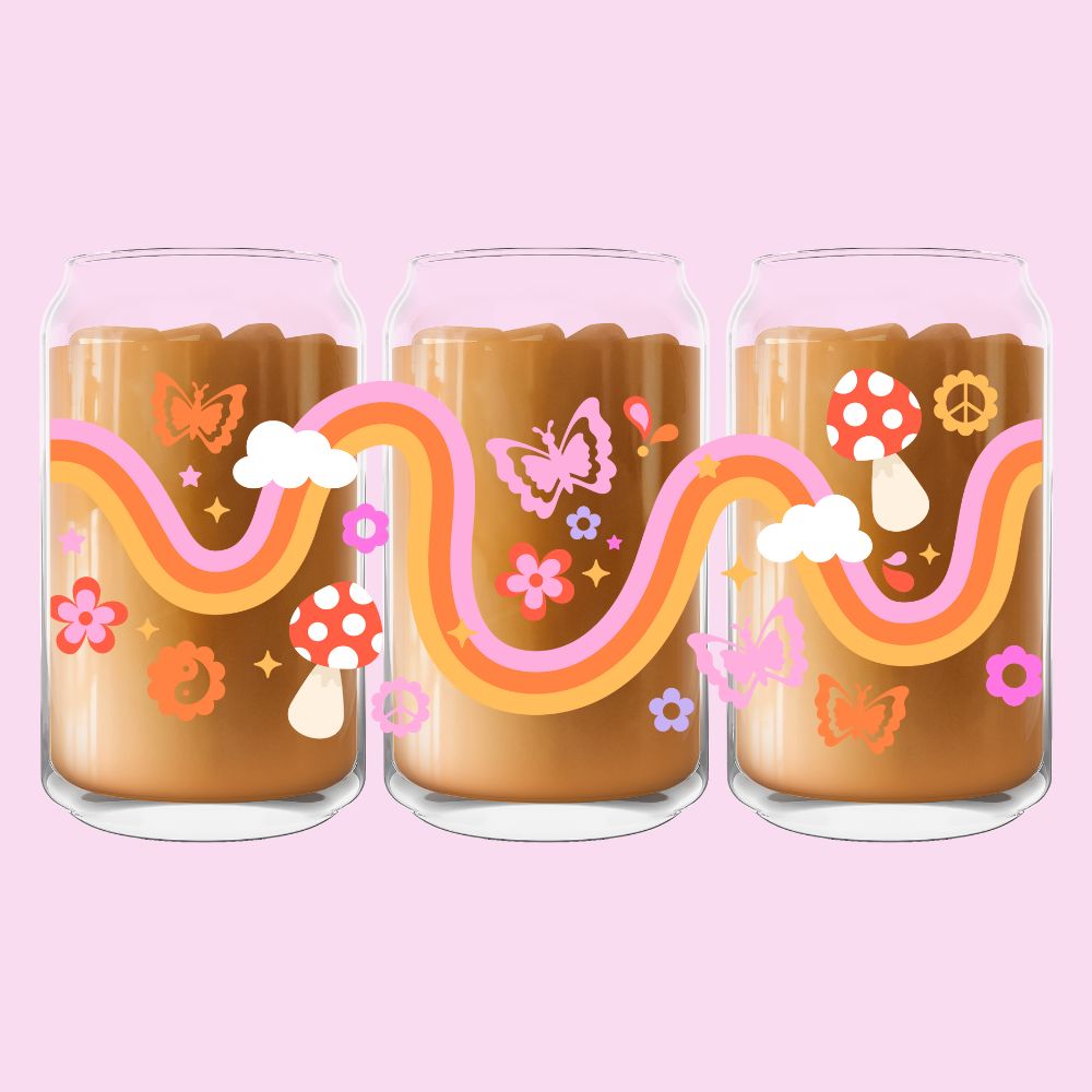 Over The Rainbow Glass Can