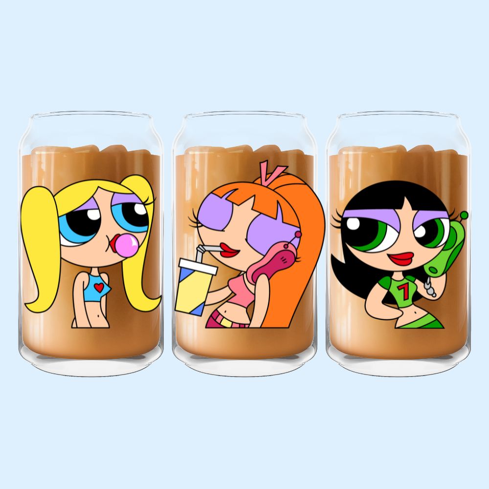 The Powerpuff Girls Glass Can