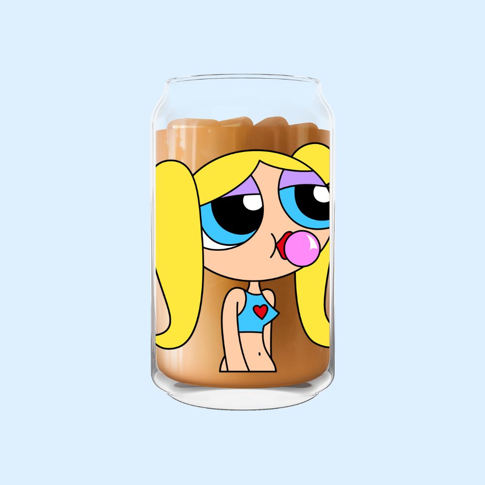 The Powerpuff Girls Glass Can