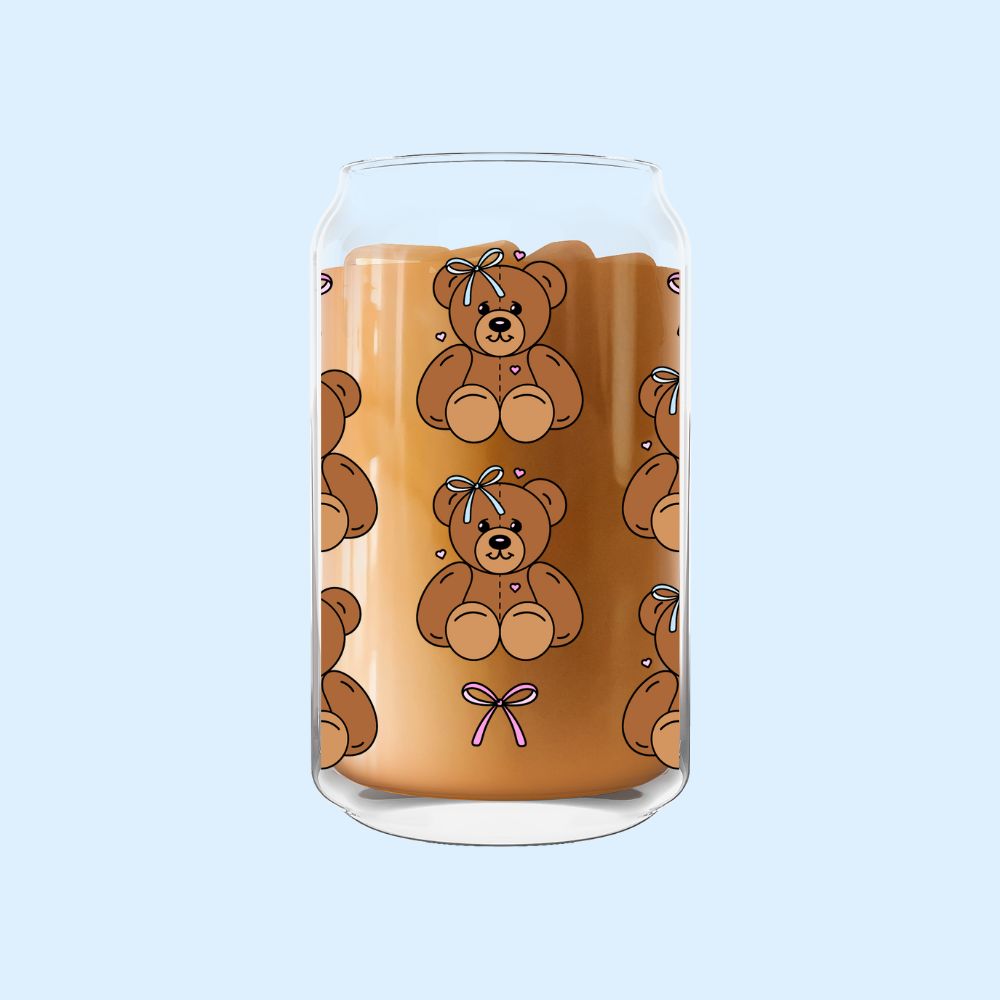 Coquette Teddy Glass Can
