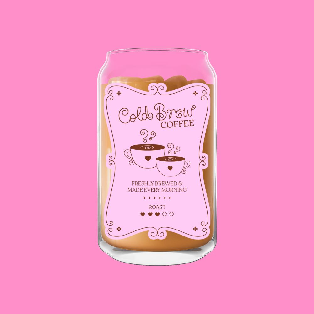 Cold Brew Coffee Label Glass Can