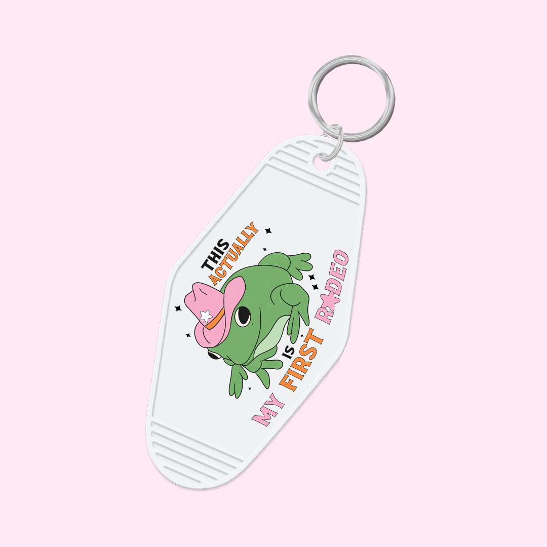My First Rodeo Frog Keychain