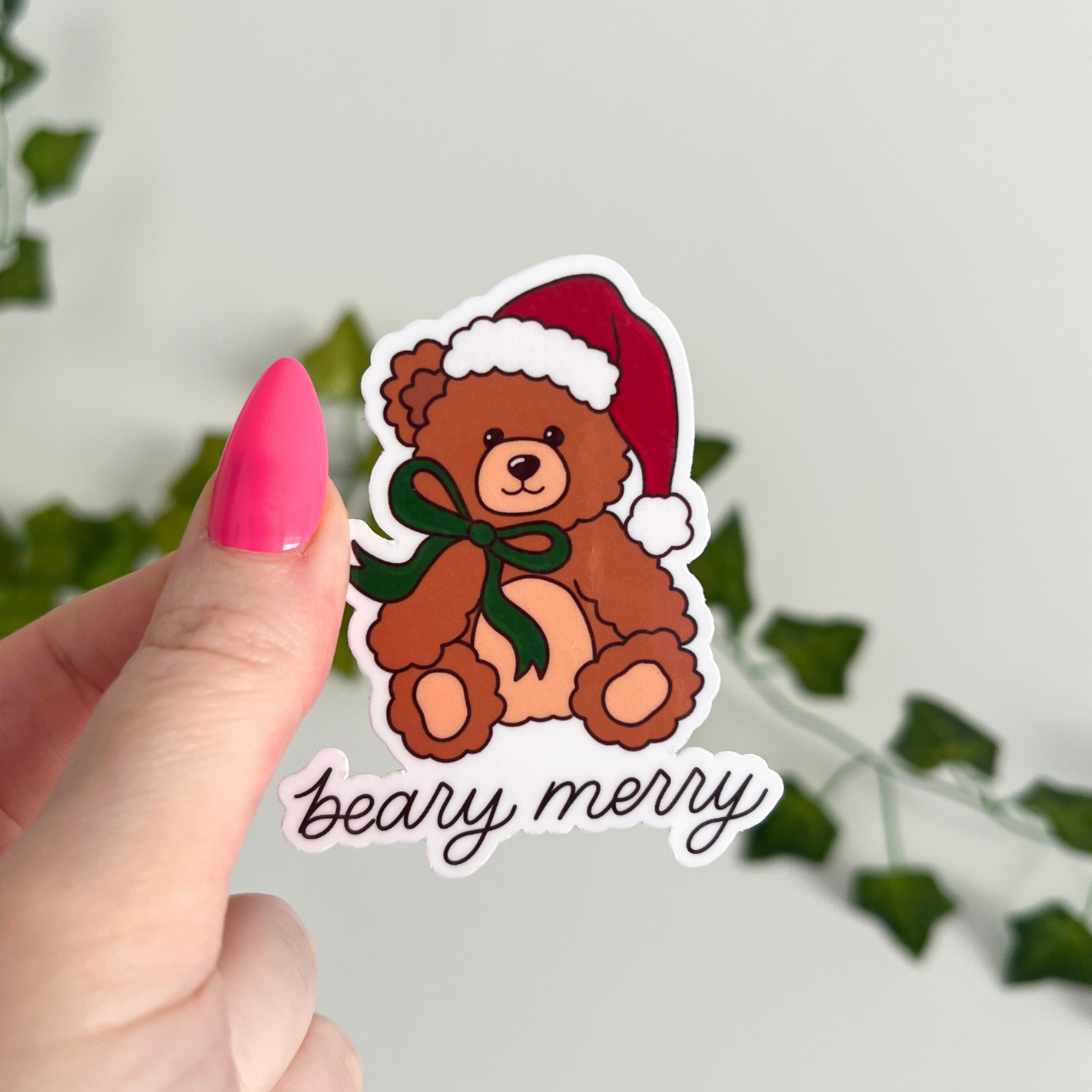 Beary Merry Sticker