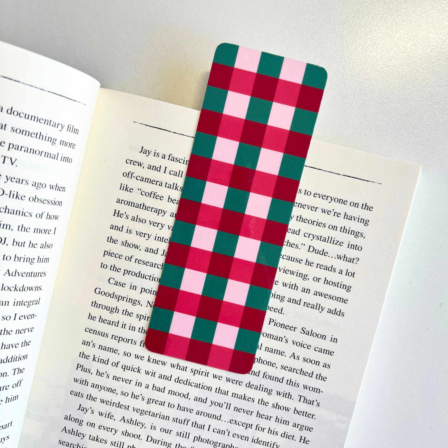 Christmas Plaid Bookmark
