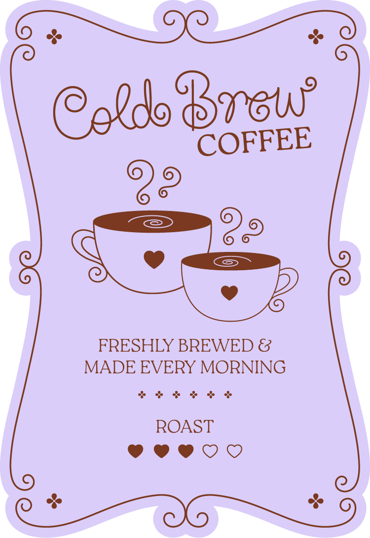 Cold Brew Coffee Label Glass Can