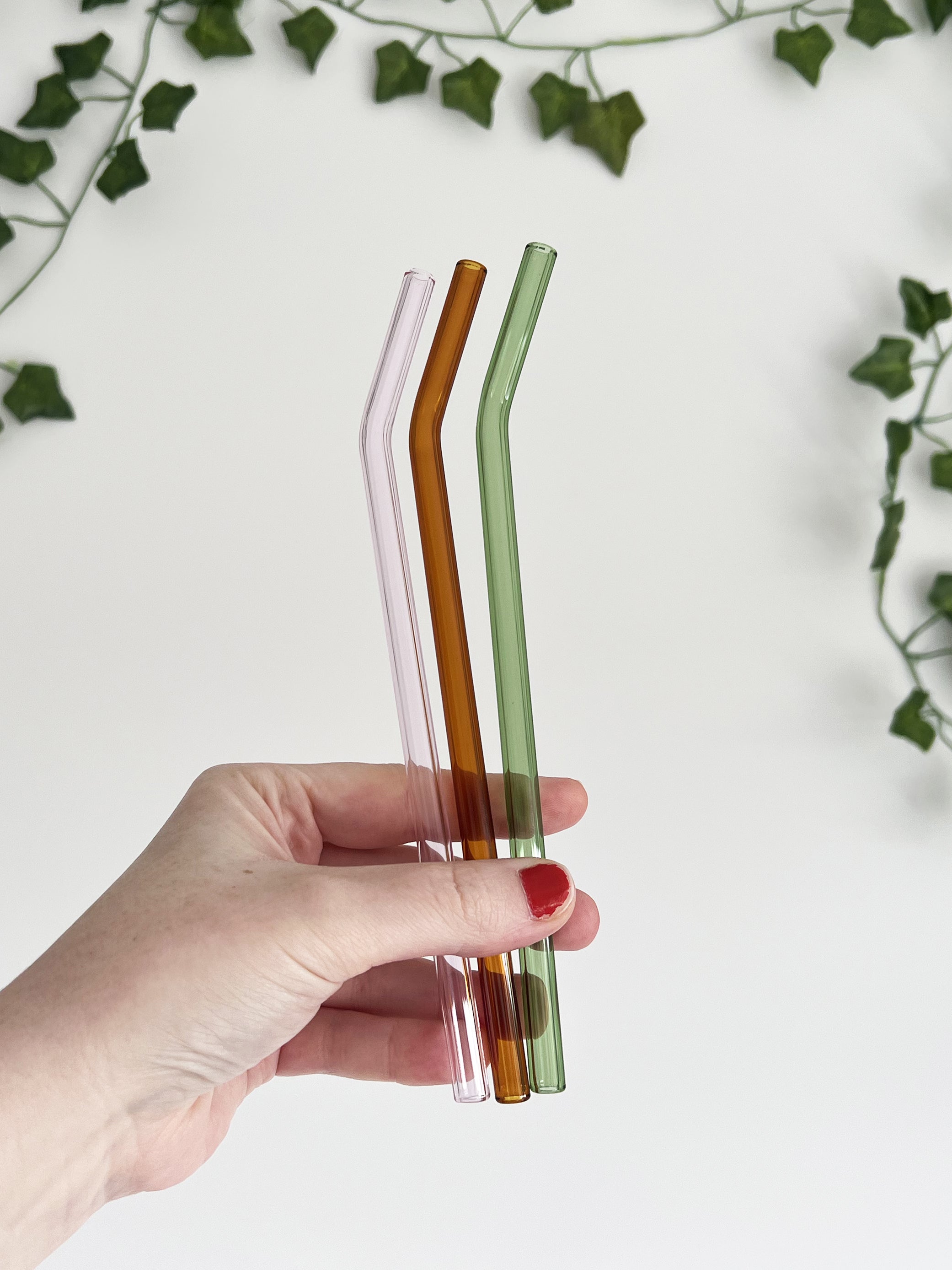 Coloured Glass Straws
